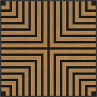 Mexen Linea 02 akustický stenový panel 60 x 60 cm (4 ks), plsť 9 mm, technická dyha, Dub Classic - S110-60607-02-041