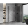 Mexen Mist-H L Duo posuvná sprchová kabína pravá 75 x 95 cm, priehľadná, kartáčovaná zbraňová šedá
