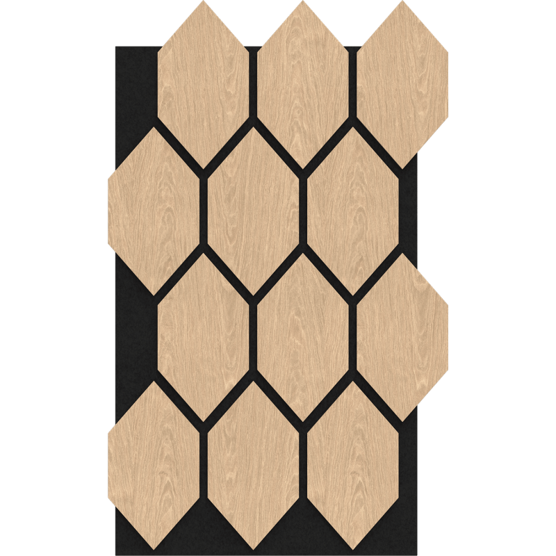 Mexen Lam-B stenové lamely 275 x 30 cm, HDF doska 4 mm, technická dyha, Pieskový Dub - S100-275307-3015-001
