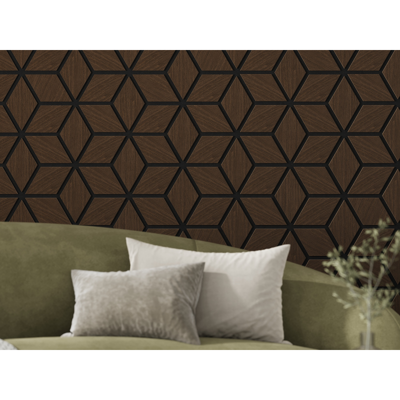 Mexen Lam-B stenové lamely 275 x 30 cm, HDF doska 4 mm, technická dyha, Pieskový Dub - S100-275307-3015-001