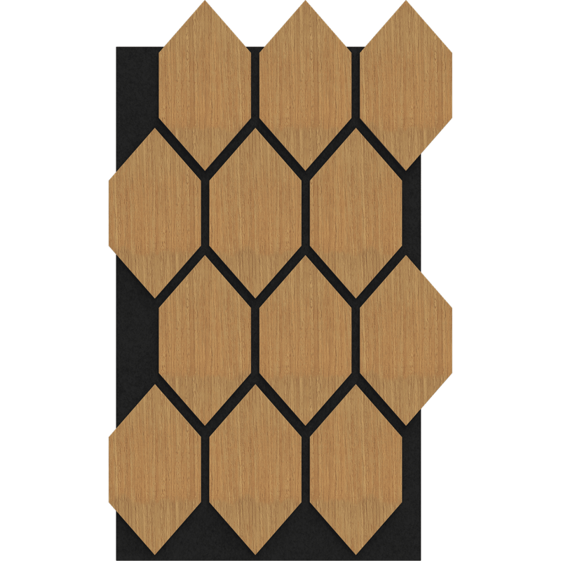 Mexen Lam-B stenové lamely 275 x 30 cm, HDF doska 4 mm, technická dyha, Pieskový Dub - S100-275307-3015-001
