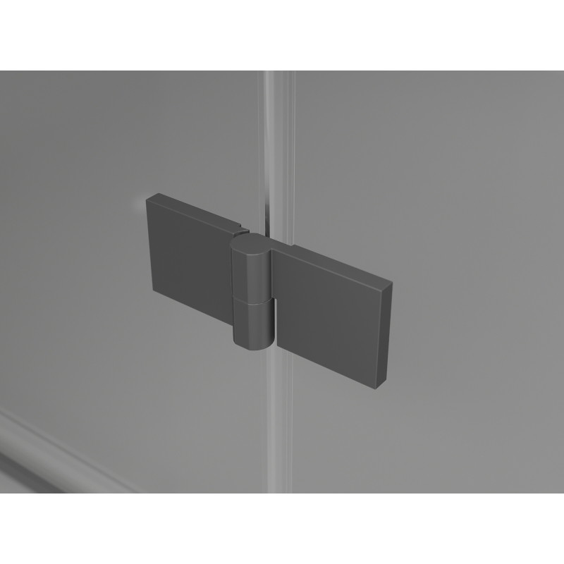 Mexen Mist-H L Duo sprchová kabína zasúvacia 80 x 80 cm, transparentná, gun metal - 8A5L-080L-080P-95-00