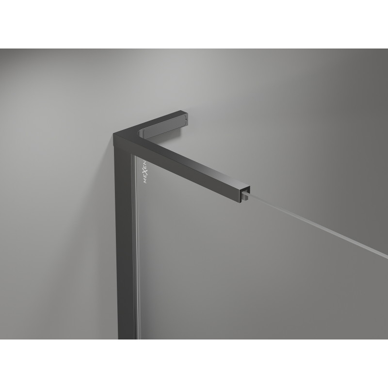 Mexen Mist-H L Duo sprchová kabína zasúvacia 80 x 80 cm, transparentná, gun metal - 8A5L-080L-080P-95-00