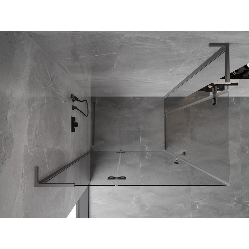Mexen Mist-H L Duo sprchová kabína výkyvná ľavá 110 x 95 cm, transparentná, metalická šedá - 8A5L-110L-095P-95-00