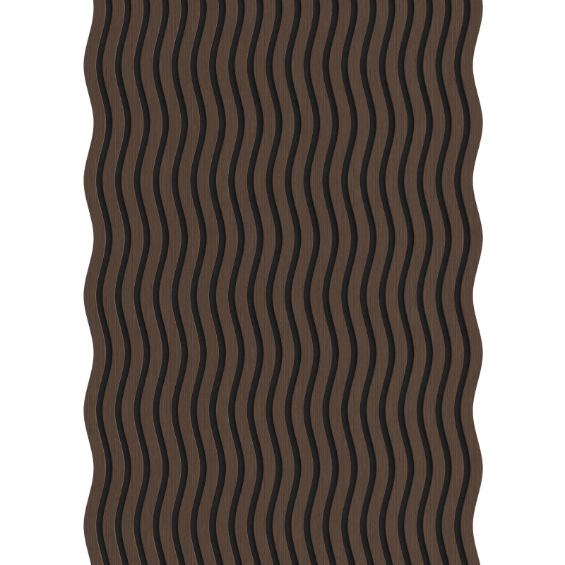 Mexen Lam-SF 01 akustické nástenné lamely 280 x 30 cm, plsť 9 mm, technická dyha, Dub Mocca - S106-280-01-045