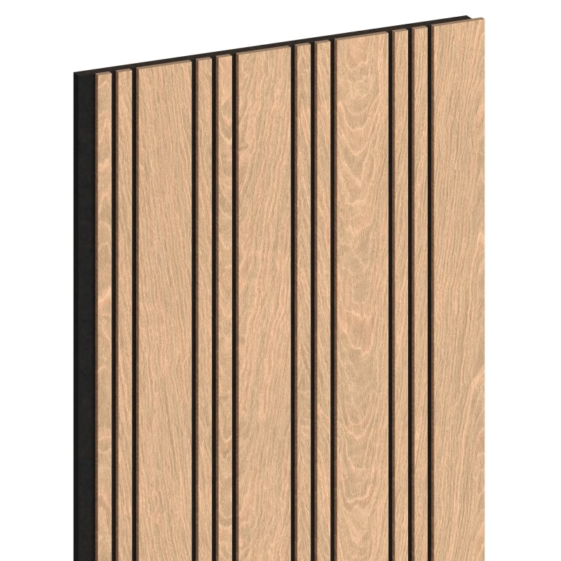 Mexen Lam-F Nano 01 akustické stenové lamely 280 x 32,4 cm, plsť 5 mm, technická dyha, Bielený Dub - S108-280-01-040