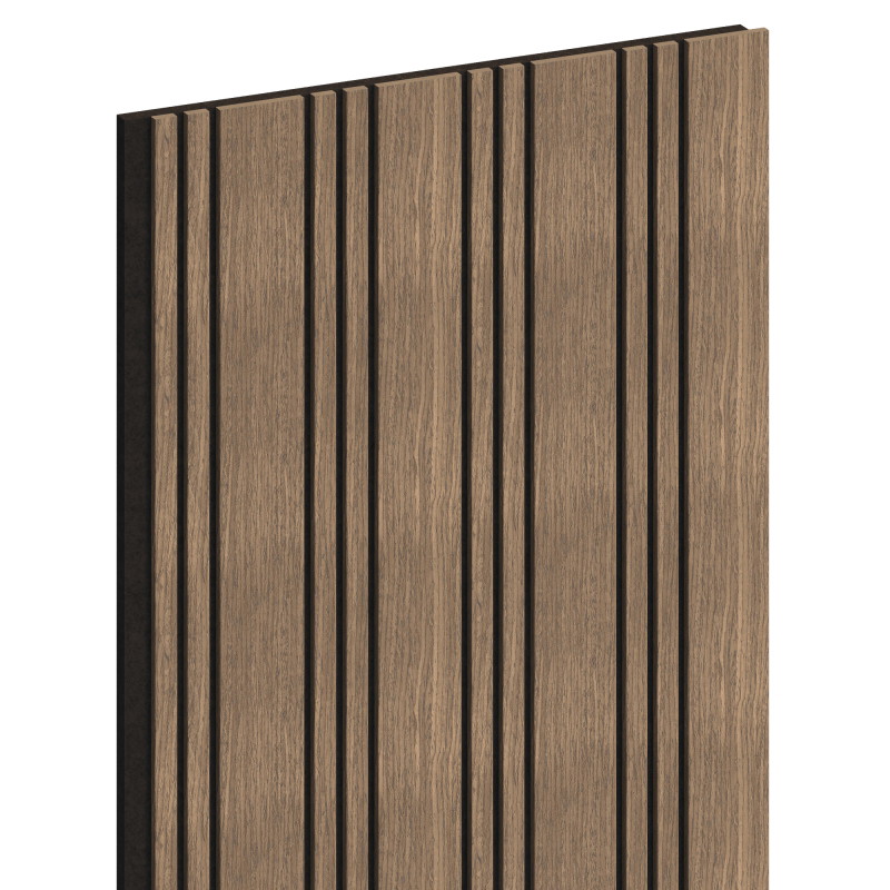 Mexen Lam-F Nano 01 akustické stenové lamely 280 x 32,4 cm, plsť 5 mm, technická dyha, Tmavý Orech - S108-280-01-044