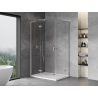 Mexen Mist-H L Duo sprchová kabína s pántami vľavo 115 x 105 cm, priehľadná, brúsený nikel - 8A5L-115L-105P-97-00