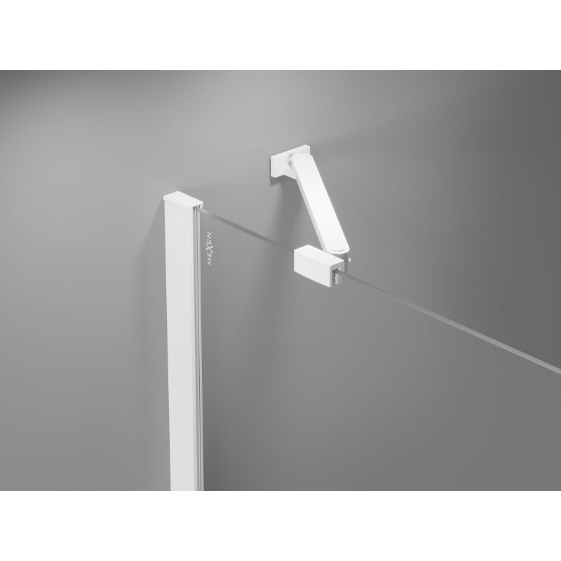 Mexen Mist-H sprchové dvere ľavé 145 cm, transparentné, biele - 8A5-145-001-20-00-L