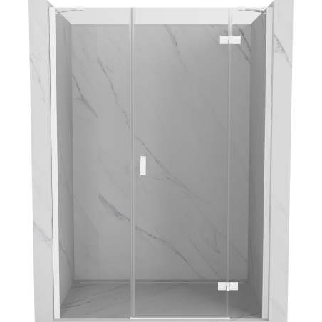 Mexen Mist-H sprchové dvere výklopné pravé 125 cm, transparentné, biele - 8A5-125-001-20-00-P