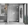 Mexen Mist-H sprchové dvere výklopné pravé 140 cm, transparentné, biele - 8A5-140-001-20-00-P