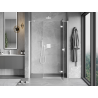 Mexen Mist-H sprchové dvere pravé 150 cm, priehľadné, biele - 8A5-150-001-20-00-P