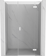 Mexen Mist-H sprchové dvere pravé 150 cm, priehľadné, biele - 8A5-150-001-20-00-P