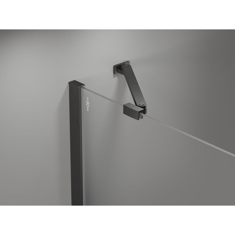 Mexen Mist-H ľavé otváracie sprchové dvere 120 cm, transparentné, brúsené gun gray - 8A5-120-001-66-00-L