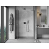 Mexen Mist-H sprchové dvere ľavé výklopné 160 cm, transparentné, gun gray brúsené - 8A5-160-001-66-00-L
