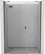 Mexen Mist-H sprchové dvere ľavé výklopné 160 cm, transparentné, gun gray brúsené - 8A5-160-001-66-00-L