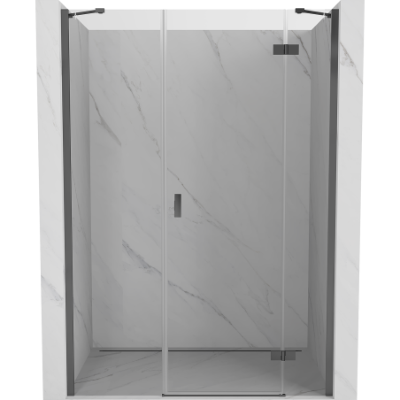 Mexen Mist-H sprchové dvere otváracie pravé 140 cm, priehľadné, gun metal - 8A5-140-001-95-00-P