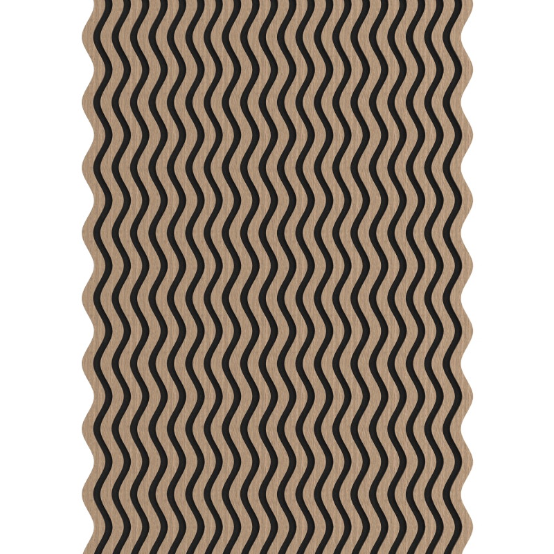 Mexen Lam-SF 02 akustické stenové lamely 280 x 30 cm, plsť 9 mm, technická dyha, Svetlý Orech - S106-280-02-047