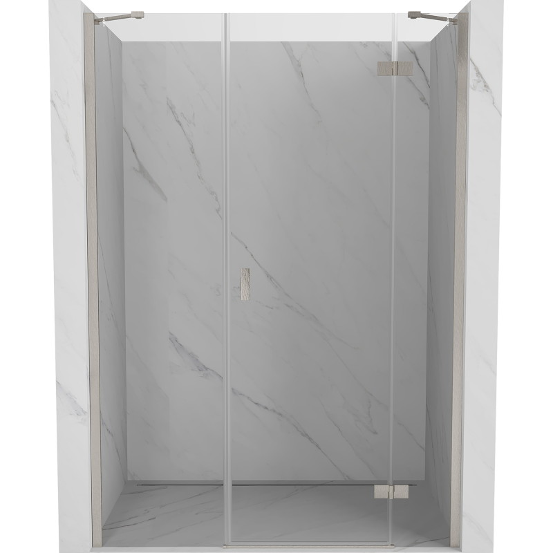 Mexen Mist-H sprchové dvere pravé 125 cm, číre, brúsený nikel - 8A5-125-001-97-00-P