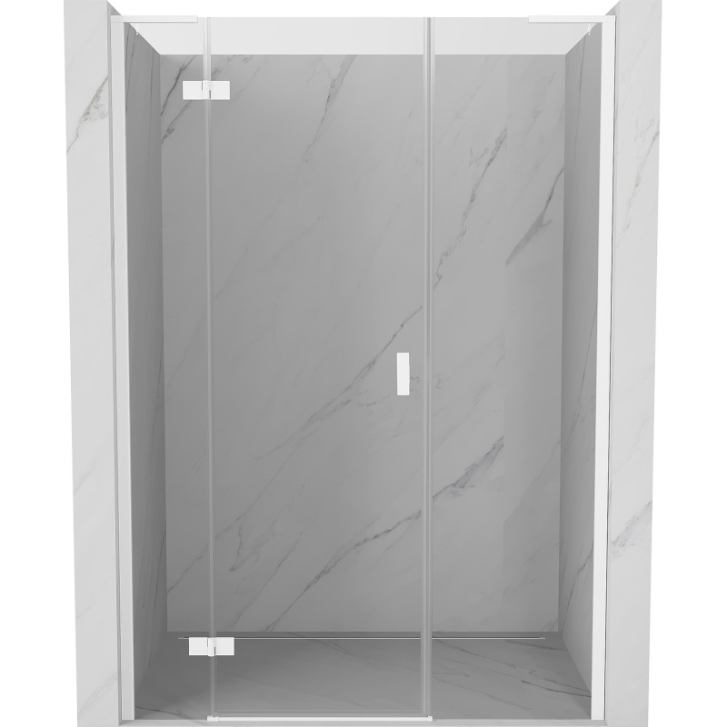 Mexen Mist-H L sprchové dvere ľavé výklopné 125 cm, priehľadné, biele - 8A5L-125-001-20-00-L