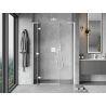 Mexen Mist-H L otočné sprchové dvere ľavé 130 cm, priehľadné, biele - 8A5L-130-001-20-00-L
