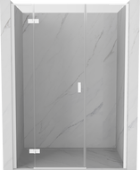 Mexen Mist-H L sprchové dvere ľavé 135 cm, transparentné, biele - 8A5L-135-001-20-00-L