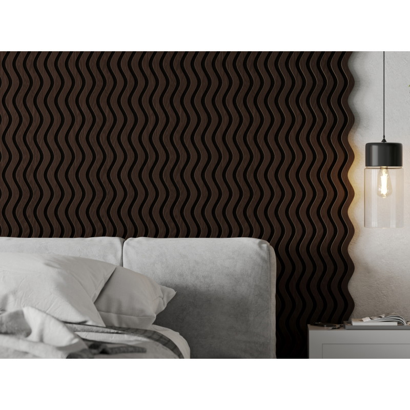 Mexen Lam-SF 02 akustické stenové lamely 280 x 30 cm, plsť 9 mm, technická dyha, Čierny Dub - S106-280-02-046