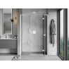 Mexen Mist-H L sprchové dvere otočné pravé 130 cm, číre, biele - 8A5L-130-001-20-00-P
