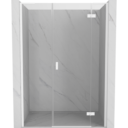 Mexen Mist-H L pravé závesné sprchové dvere 135 cm, priehľadné, biele - 8A5L-135-001-20-00-P