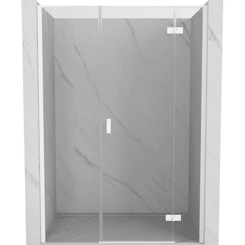 Mexen Mist-H L sprchové dvere výklopné pravé 145 cm, transparentné, biele - 8A5L-145-001-20-00-P