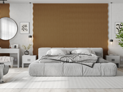 Mexen Lam-SF 01 akustické nástenné lamely 280 x 30 cm, plsť 9 mm, technická dyha, Prírodný Dub - S106-280-01-042