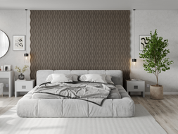 Mexen Lam-F stenové akustické lamely 275 x 30 cm, plsť 8 mm, technická dýha, Zlatý Dub - S105-275307-3015-003