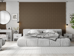 Mexen Lam-F stenové akustické lamely 275 x 30 cm, plsť 8 mm, technická dýha, Zlatý Dub - S105-275307-3015-003
