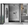 Mexen Mist-H L otváracie sprchové dvere ľavé 155 cm, transparentné, brúsená gun gray - 8A5L-155-001-66-00-L