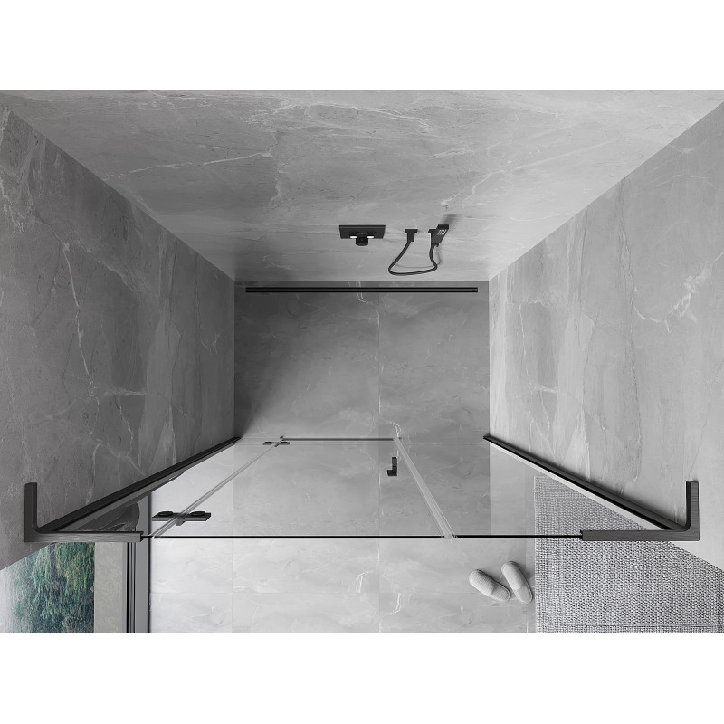 Mexen Mist-H L otváracie sprchové dvere ľavé 155 cm, transparentné, brúsená gun gray - 8A5L-155-001-66-00-L