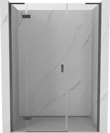 Mexen Mist-H L otváracie sprchové dvere ľavé 155 cm, transparentné, brúsená gun gray - 8A5L-155-001-66-00-L