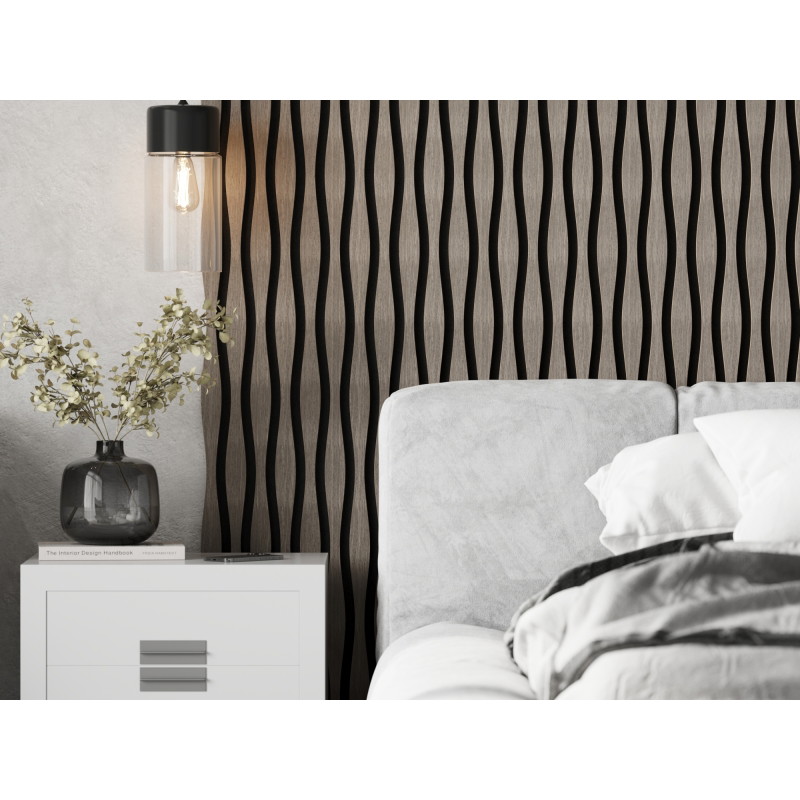 Mexen Lam-SF 01 Lam-SF 26 akustické stenové lamely 280 x 30 cm, plsť 9 mm, technická dyha, Sivý Dub - S106-280-26-043