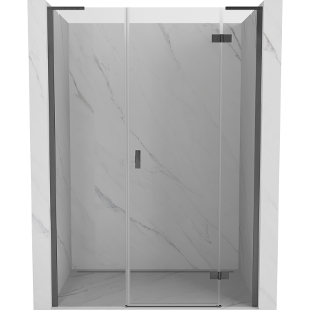 Mexen Mist-H L sprchové dvere otváracie pravé 125 cm, transparentné, brúsená sivá zbraň - 8A5L-125-001-66-00-P