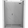 Mexen Mist-H L sprchové dvere otváracie pravé 125 cm, transparentné, brúsená sivá zbraň - 8A5L-125-001-66-00-P