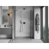 Mexen Mist-H L sprchové dvere pravé otváracie 145 cm, transparentné, gun gray brúsené - 8A5L-145-001-66-00-P