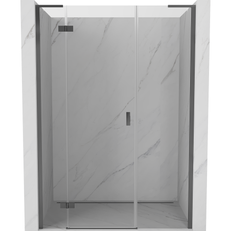 Mexen Mist-H L ľavé výklopné sprchové dvere 120 cm, priehľadné, zbraňový kov - 8A5L-120-001-95-00-L
