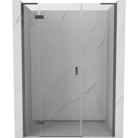 Mexen Mist-H L sprchové dvere výklopné ľavé 140 cm, transparentné, gun metal - 8A5L-140-001-95-00-L