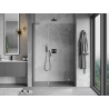 Mexen Mist-H L pravé závesné sprchové dvere 125 cm, priehľadné, gun metal - 8A5L-125-001-95-00-P