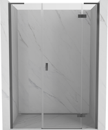 Mexen Mist-H L pravé sprchové dvere 135 cm, priehľadné, tmavý kov - 8A5L-135-001-95-00-P