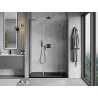 Mexen Mist-H L sprchové dvere otočné pravé 145 cm, transparentné, gun metal - 8A5L-145-001-95-00-P