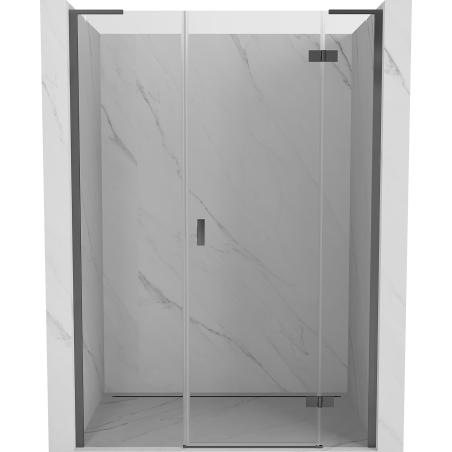 Mexen Mist-H L pravé otváracie sprchové dvere 150 cm, transparentné, gun metal - 8A5L-150-001-95-00-P