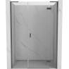 Mexen Mist-H L sprchové dvere otočné pravé 155 cm, transparentné, gun metal - 8A5L-155-001-95-00-P