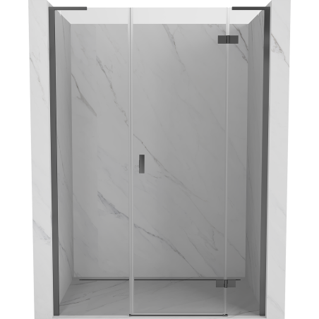 Mexen Mist-H L sprchové dvere pravé otváracie 160 cm, priehľadné, gun metal - 8A5L-160-001-95-00-P