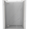 Mexen Mist-H L sprchové dvere výklopné ľavé 125 cm, priehľadné, brúsený nikel - 8A5L-125-001-97-00-L