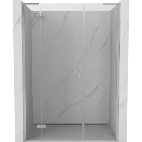 Mexen Mist-H L ľavé sprchové dvere 155 cm, transparentné, brúsený nikel - 8A5L-155-001-97-00-L